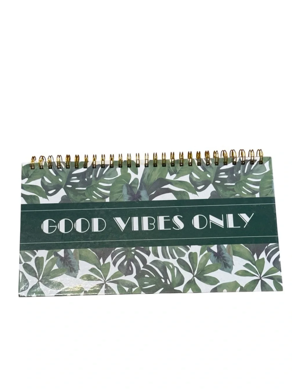 Good Vibes Only Tropical Desk Weekly Planner – Spiral Bound Flip Calendar NWT